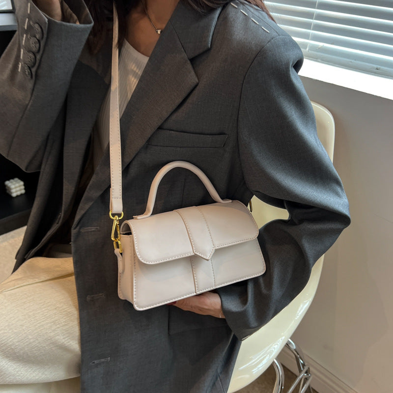 Fashion Solid Color Flip Square Shoulder Bag