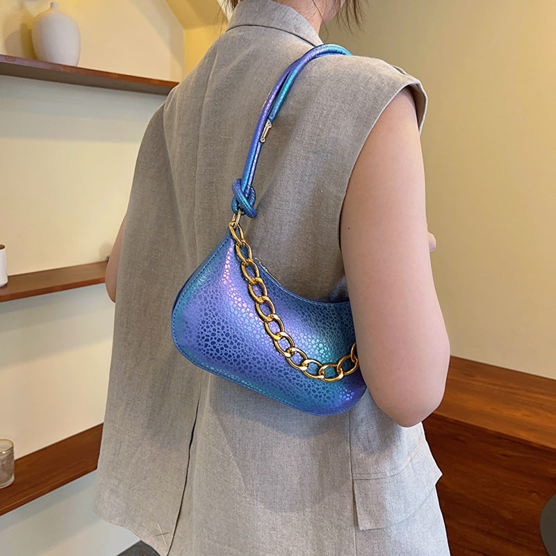 Sac à bandoulière à chaîne multicolore tendance 