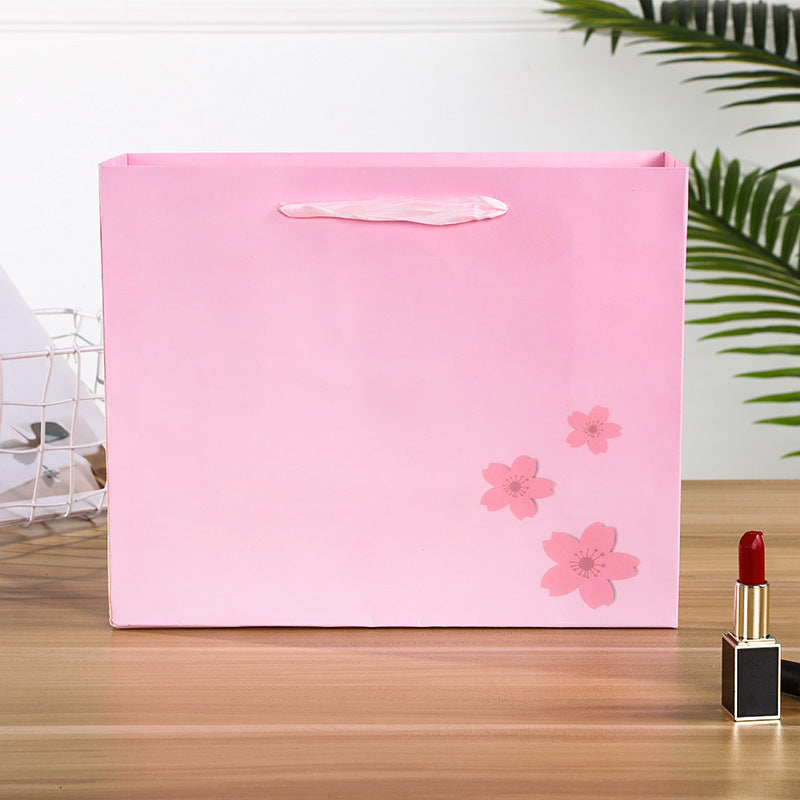 Sac d'emballage cadeau imprimé fleur rose tendance 