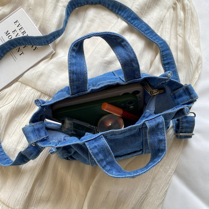 Sacs à main en denim grande capacité style rétro 