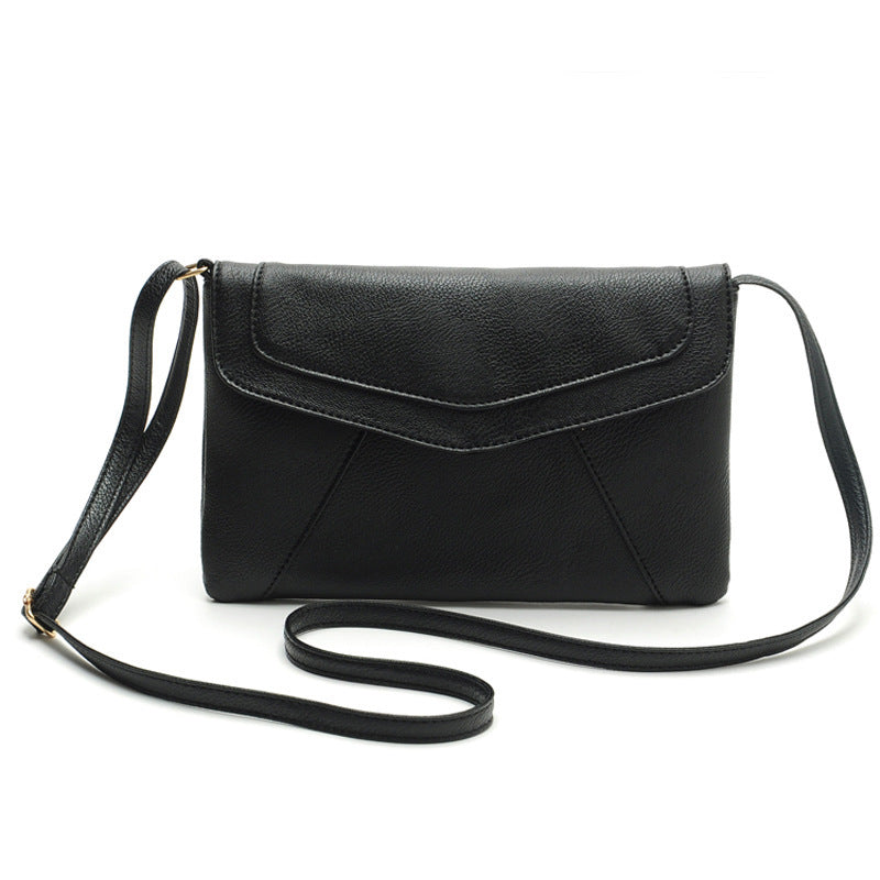 Women Fashion Basic Casual Solid Color PU Shoulder Crossbody Bag