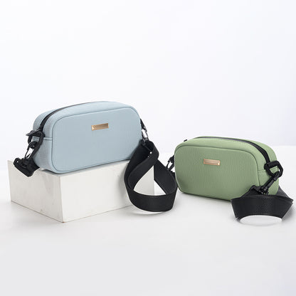 Women Fashionable Simple Solid Color Square PU Crossbody Bag