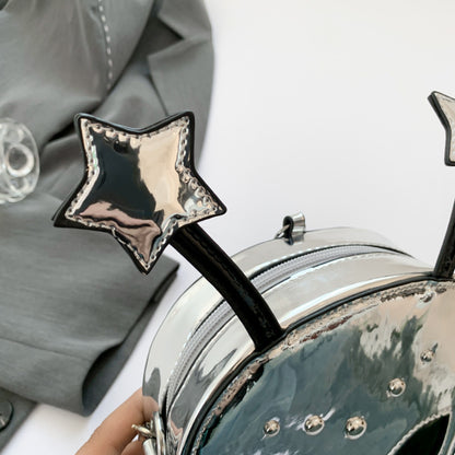 Sac bandoulière gothique créatif à rivets Alien