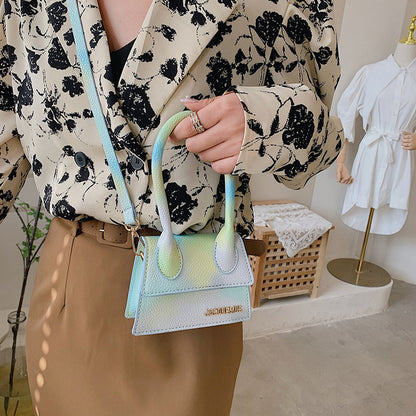 Women Fashion Mini Tie Dye Design Flap PU Handle Crossbody Bag