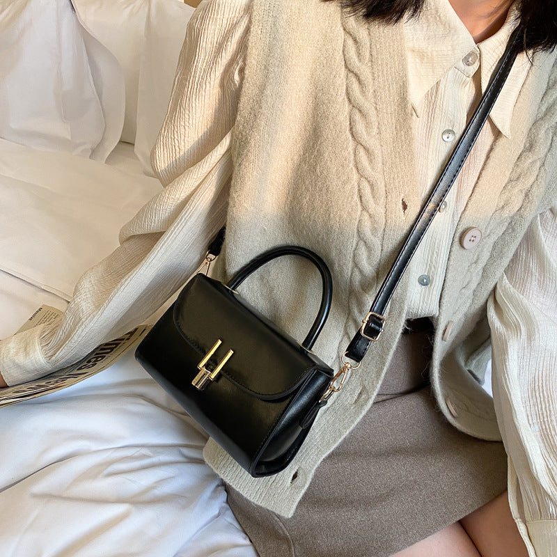 Sac à bandoulière carré en PU pour femme, couleur unie, tendance 