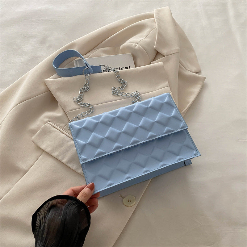 Sac à bandoulière carré simple de couleur unie 