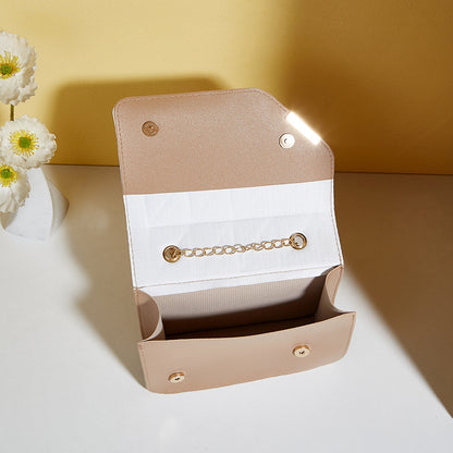 Petit sac à bandoulière carré simple et tendance pour femme avec chaîne de couleur unie 