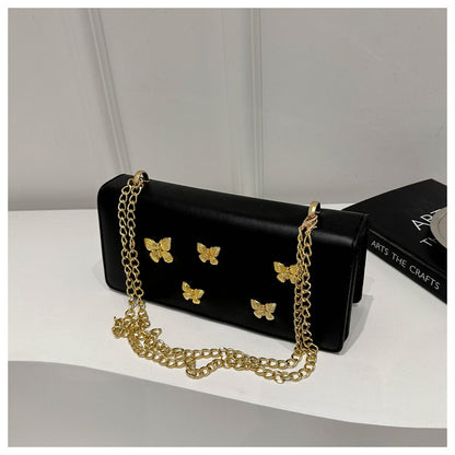 Sac à bandoulière carré à chaîne papillon tendance 