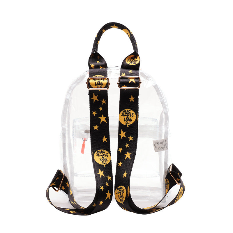 Women Fashion Pvc Clear Waterproof Backpack