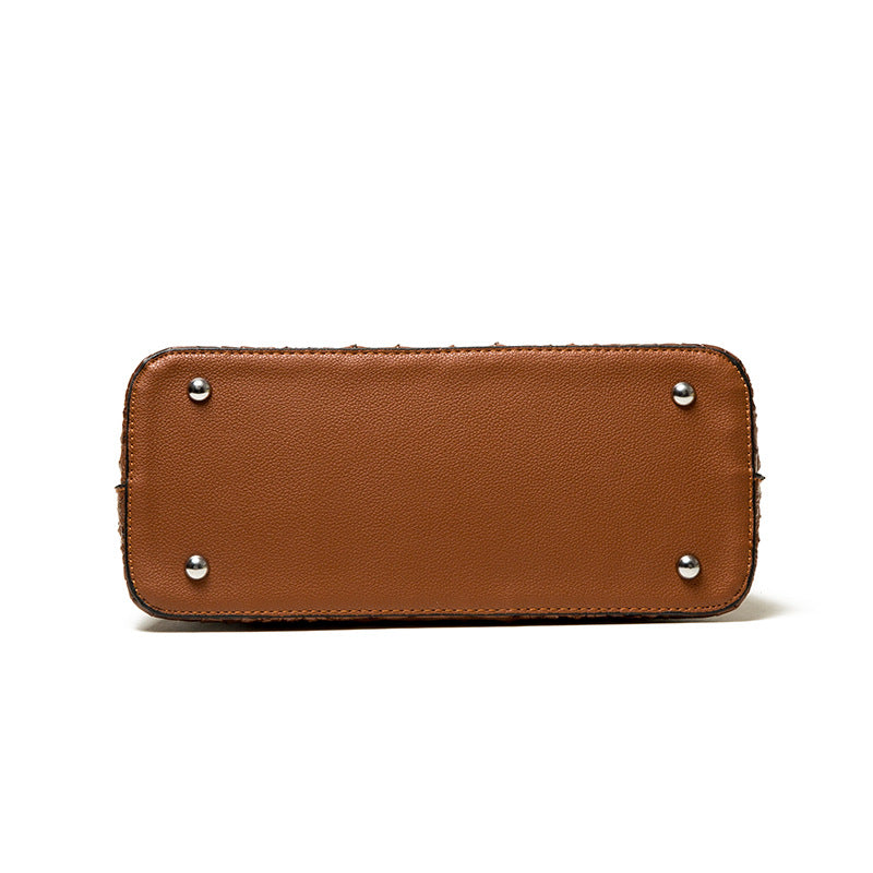 Women Fashion Casual Gradient Crocodile Pattern Handbag Two-Piece Set