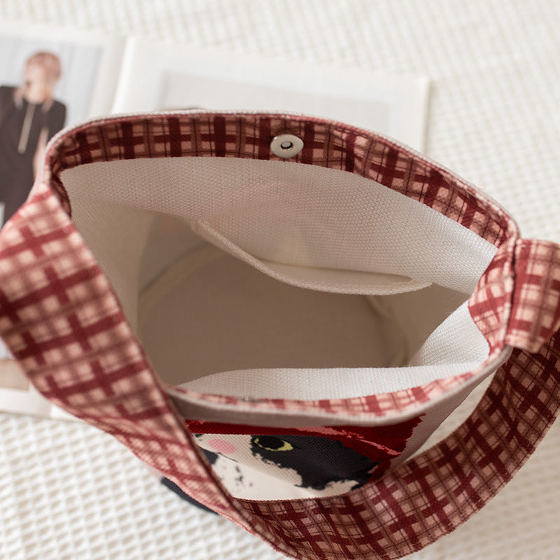 Sac à bandoulière imprimé chat mignon 