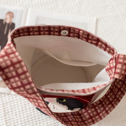 Sac à bandoulière imprimé chat mignon 