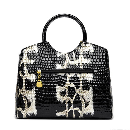 Women Fashion Casual Serpentine Printed Handbag