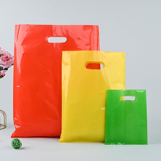 PE Solid Color Plastic Shopping Gift Bag