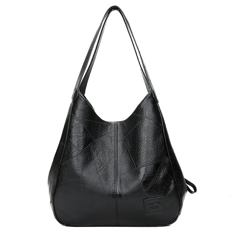 Women Vintage Simple Large Capacity PU Tote Bag