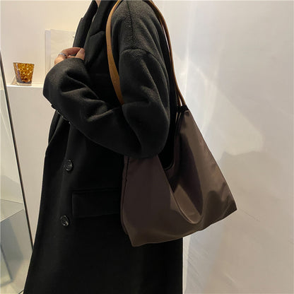 Women'S Fashion Solid Color Underarm Bag Oxford Cloth Soft Casual Shoulder Bag