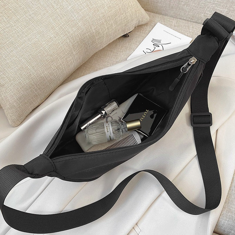 Summer Women Fashionable Simple Dumpling Shape Oxford Cloth Crossbody Bag