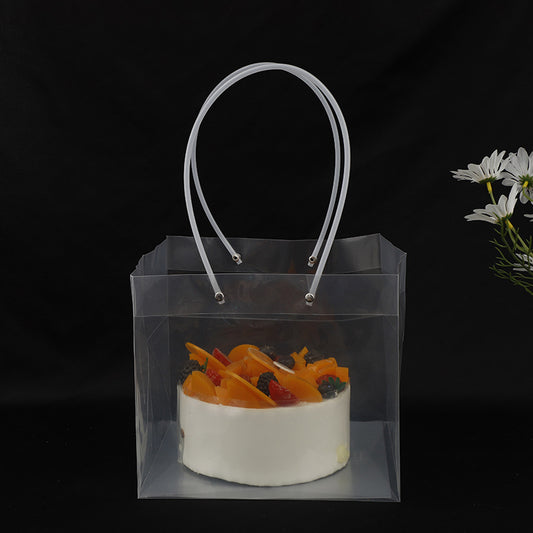 Simple Transparent PVC Square Plastic Gift Bag