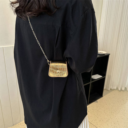 Women Simple Casual Mini Square Chain Crossbody Bag