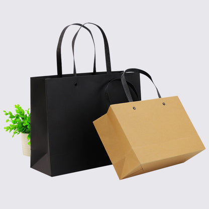Simple Solid Color Shopping Portable Packaging Paper Bag