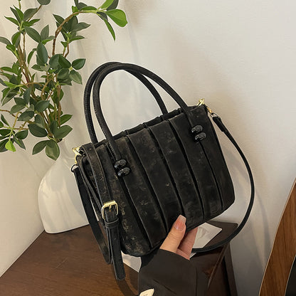 Sac à main plissé simple de couleur unie 