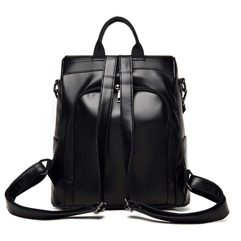Women Fashionable Simple Large Capacity Multi-Functional PU Backpack