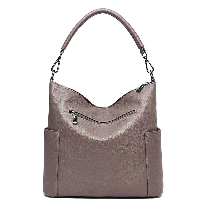 Sac à main élégant et tendance pour femme, sac à bandoulière en cuir souple de grande capacité 