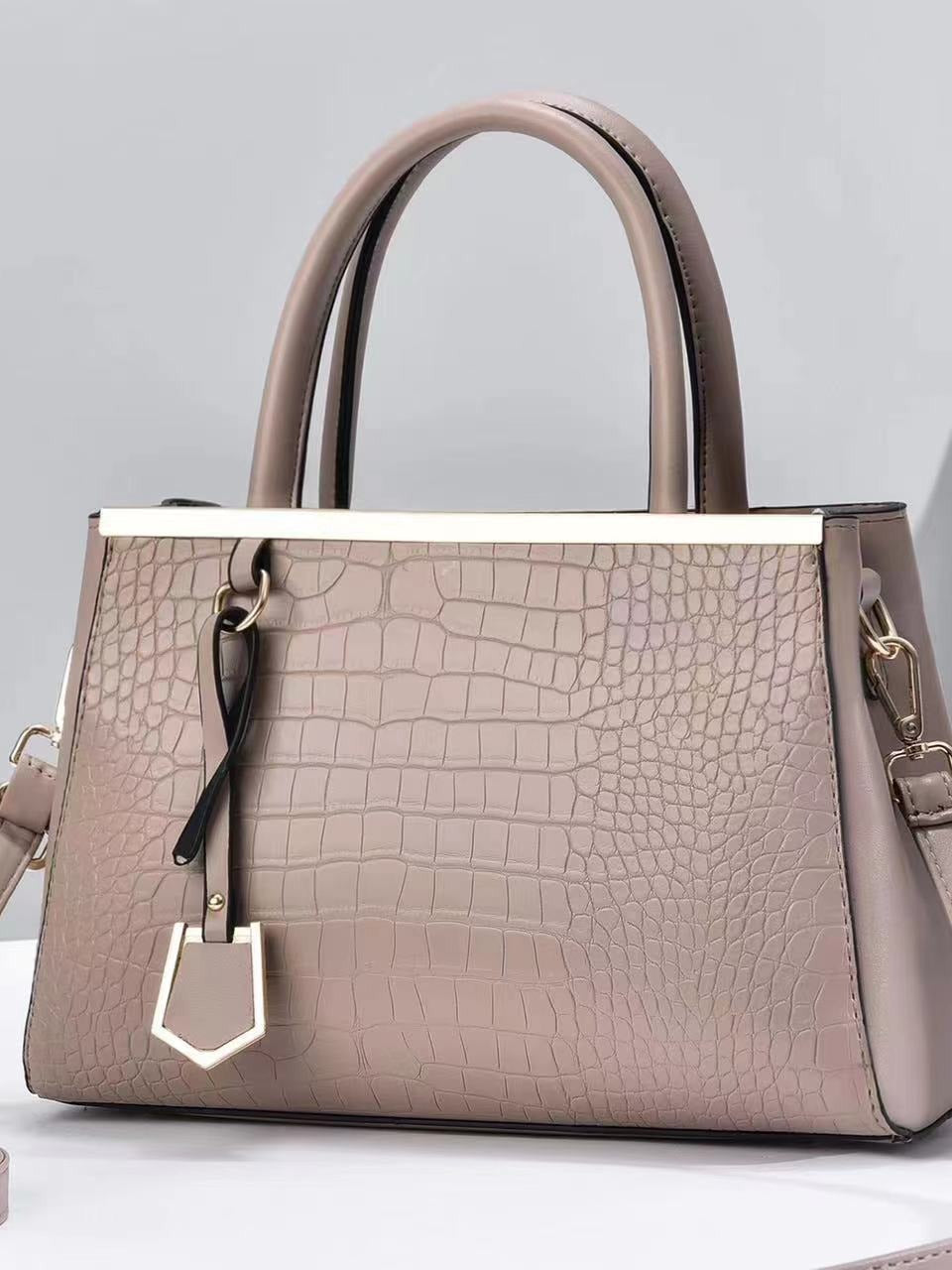 Sacs à main simples de grande capacité, couleur unie, imprimé crocodile 