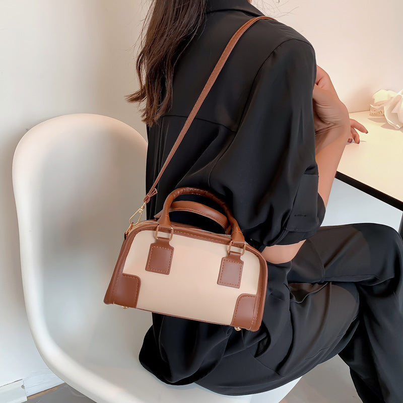 Sac à bandoulière grande capacité à blocs de couleurs tendance 