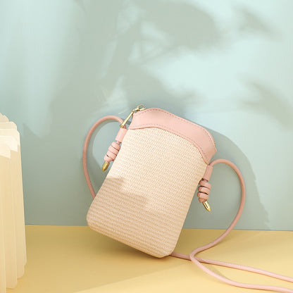 Women Sweet Cute Mini Vertical Zipper Crossbody Bag