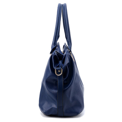 Women Fashionable Casual Large Capacity PU Bag With Zipper