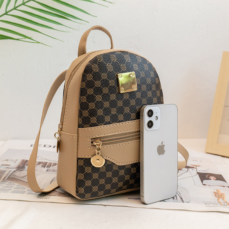 Vintage Print Large Capacity Backpack