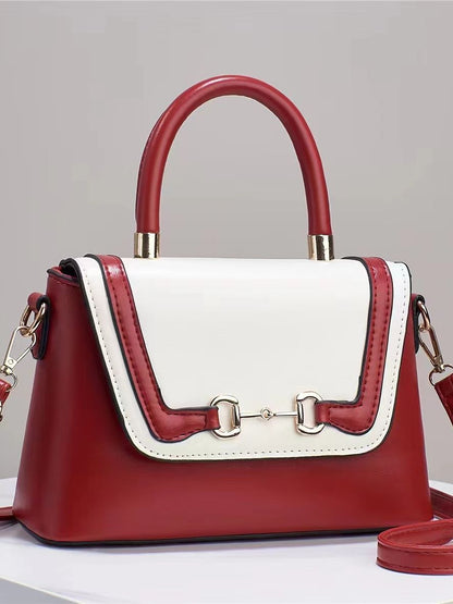 Sacs à main de grande capacité à contraste de couleurs tendance 