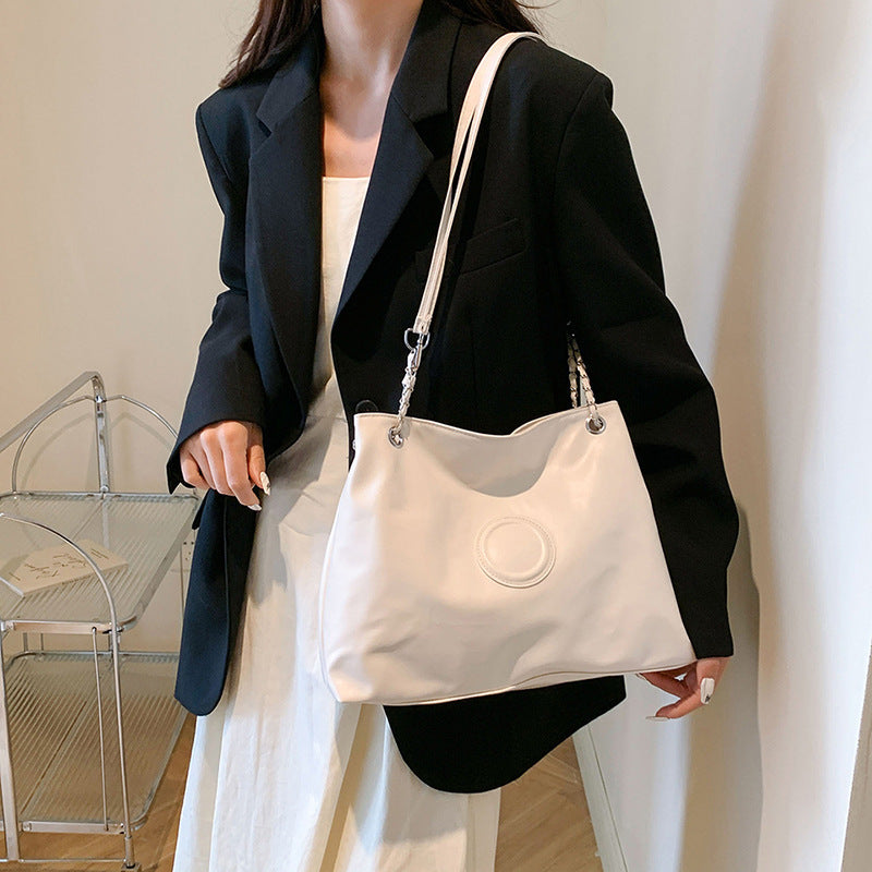 Sac à bandoulière en PU pour femme, style décontracté, vintage, simple, grande capacité 