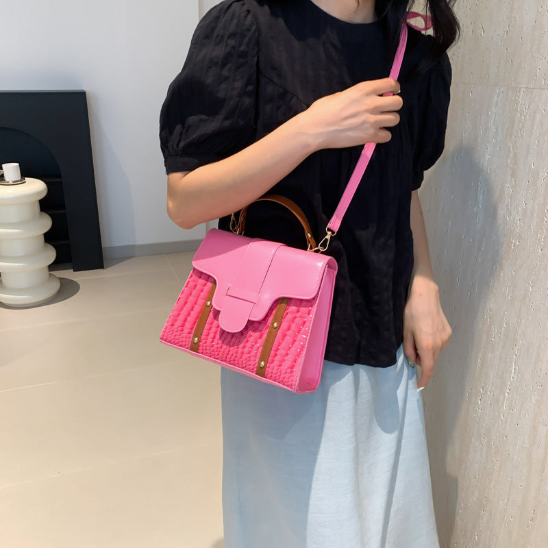 Sac à bandoulière imprimé crocodile tendance 