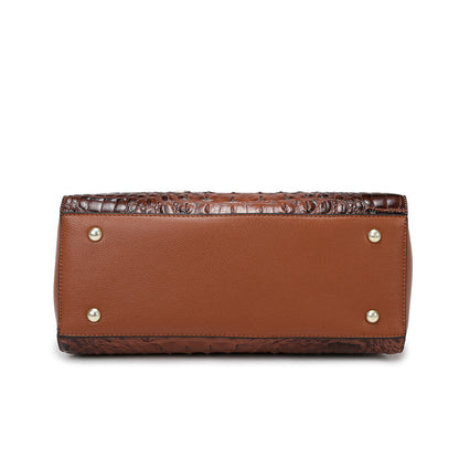 Women Fashion Casual Crocodile Pattern Large Capacity Handbag Three-Piece Set