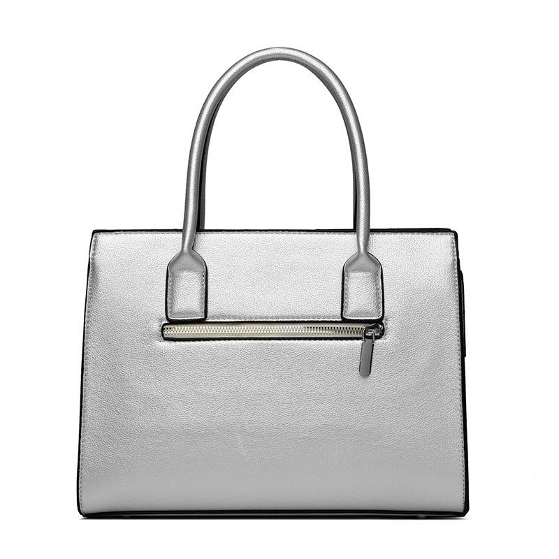 Women Casual Solid Color Large Capacity Handbag Three-Piece Set