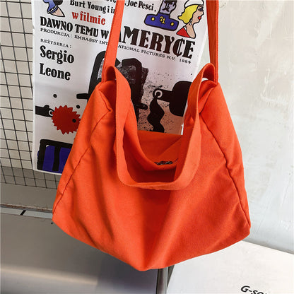 Women Casual Design Solid Color Large Capacity Shoulder Handle Tote Bag