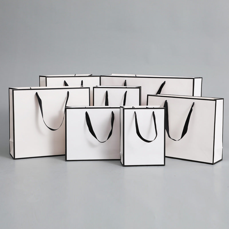 White Simple Portable Paper Bag Packaging Bag