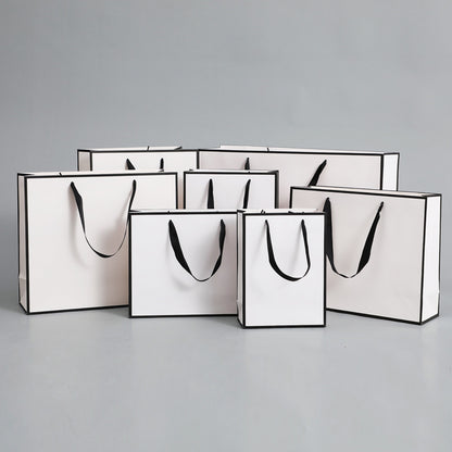White Simple Portable Paper Bag Packaging Bag