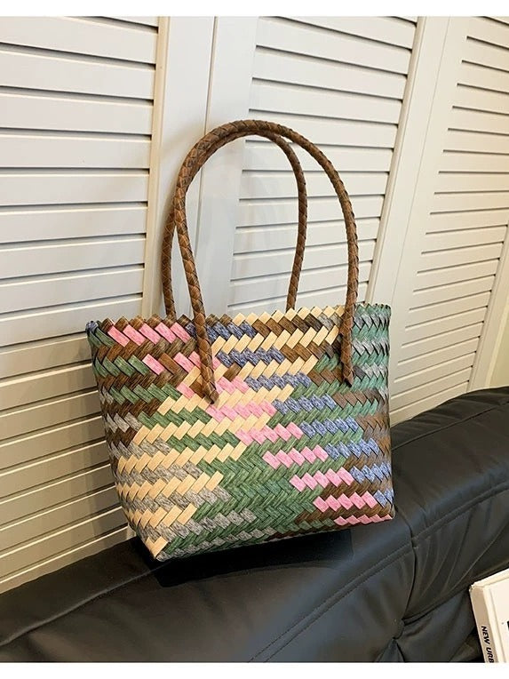 Vintage Large Capacity Woven Bag Handbag