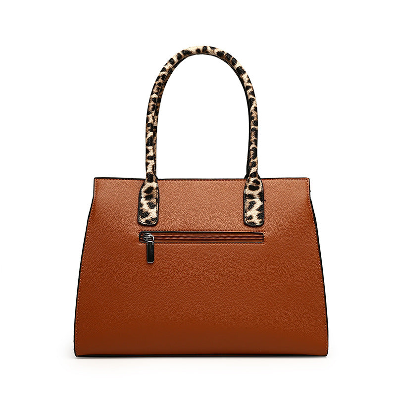 Women Fashion Casual Leopard Print 3-Piece Set Handbags