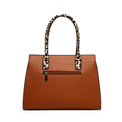 Women Fashion Casual Leopard Print 3-Piece Set Handbags