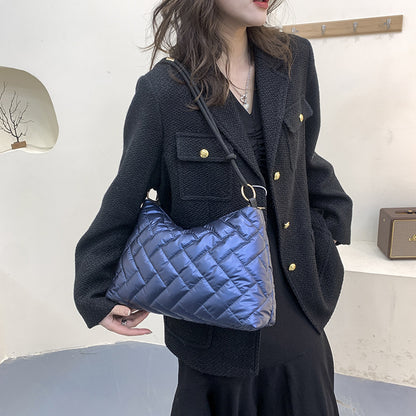 Sac à bandoulière en PU pour femme, décontracté, basique, coutures apparentes, couleur unie, grande capacité 