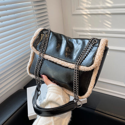 Autumn And Winter Plush Large Capacity Shoulder Bag