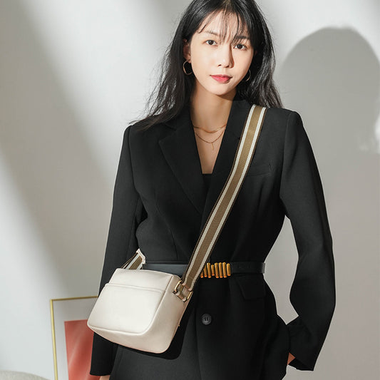 Women Fashion Casual Solid Color Pu Square Crossbody Bag