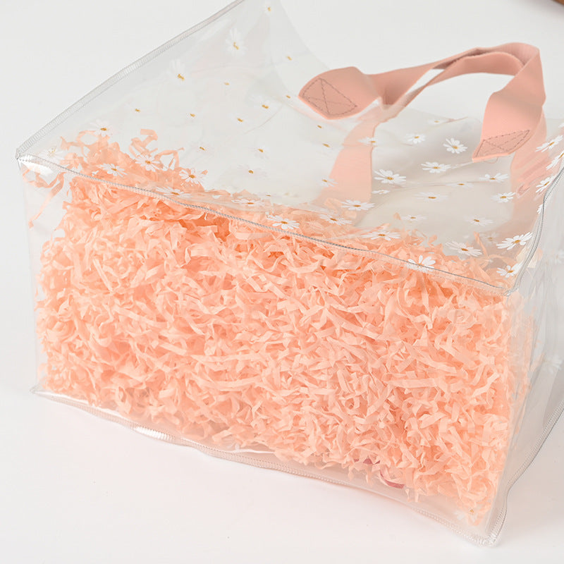 Creative Daisy Printed Transparent Clear PVC Wedding Candy Gift Bag