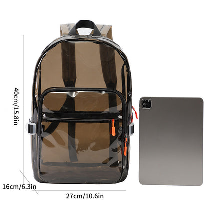 Women Fashion Clear PVC Large Capacity Backpack