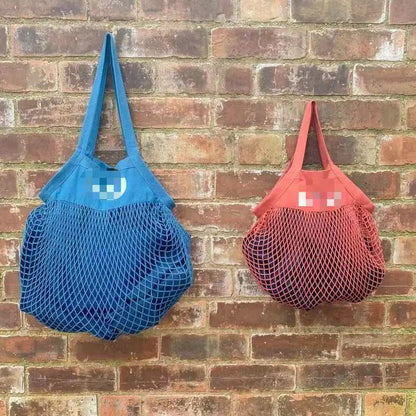 Fashion Solid Color Knitted Large Capacity Shopping Net Bag Beach Bag