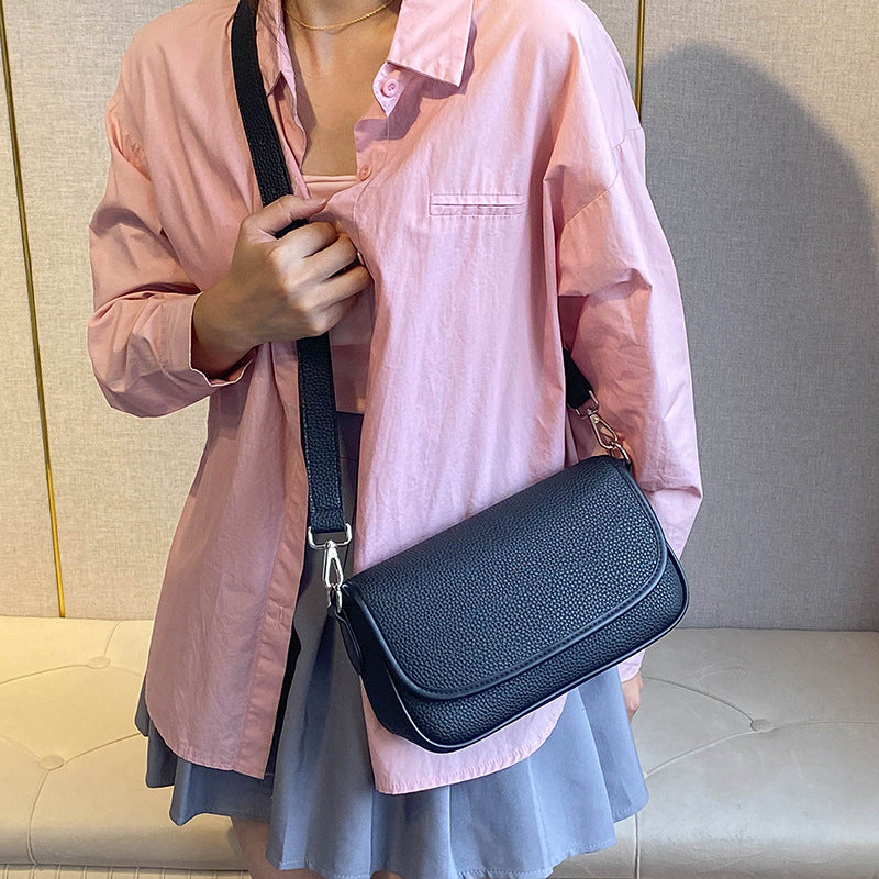 Women Fashion Casual Solid Color Rectangle Crossbody Bag